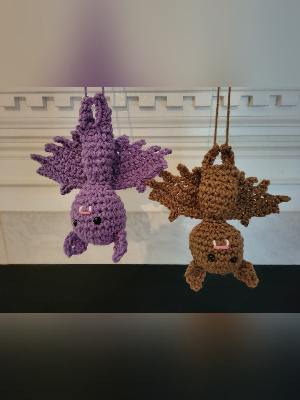 Halloween Brown Bat Dangler Spooky Sweet Fun Decoration Ornament Car House Fall